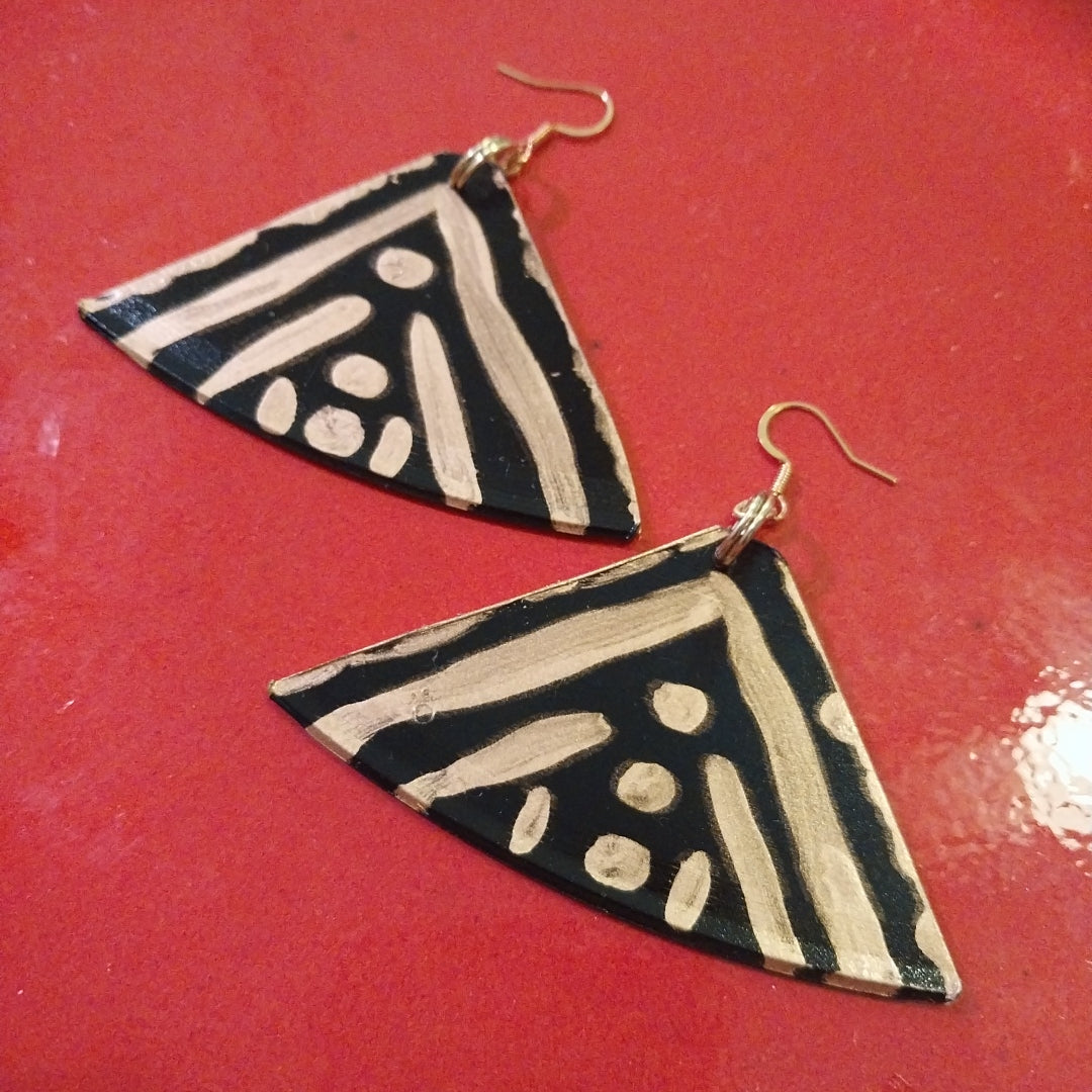 "Love Of A Village I" Vintage Vinyl Record Earrings