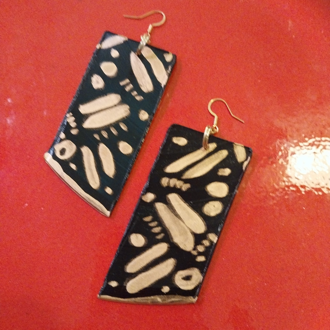 "Hustle And Bustle" Vintage Vinyl Record Earrings