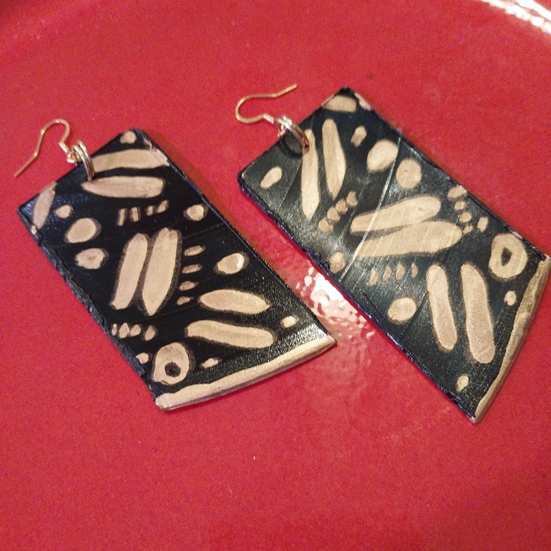 "Hustle And Bustle" Vintage Vinyl Record Earrings