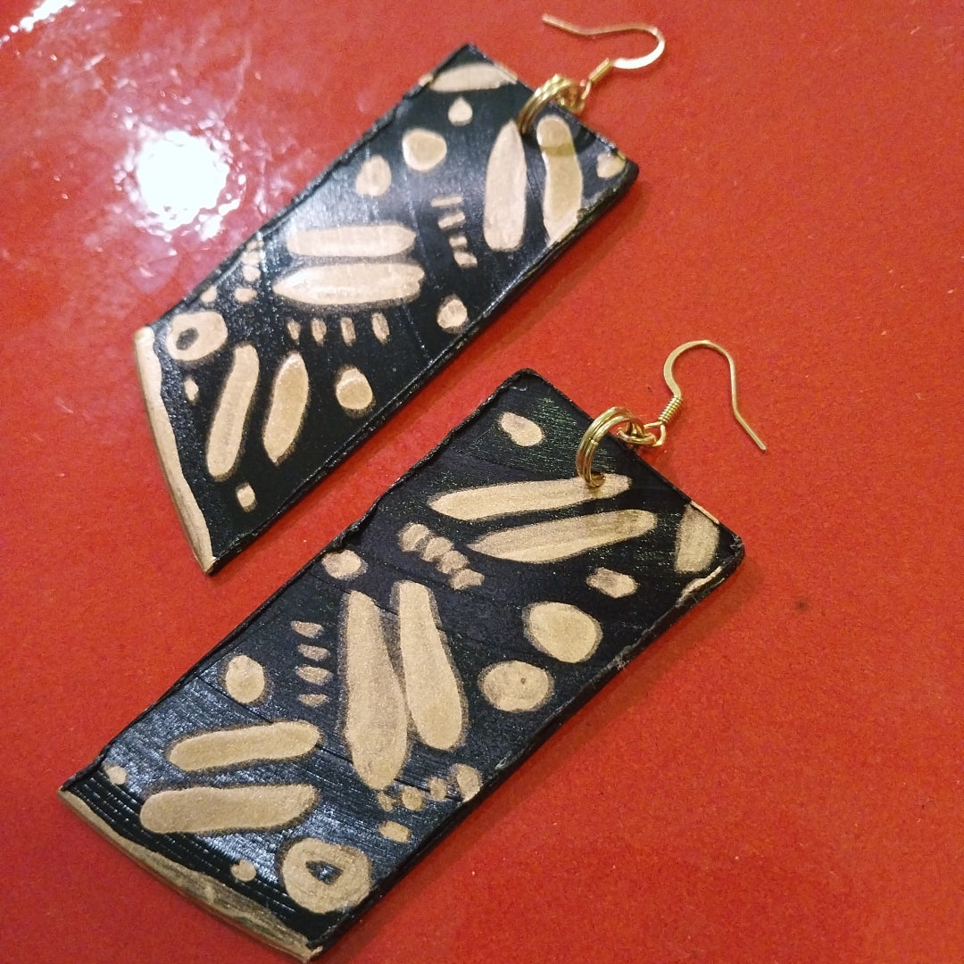 "Hustle And Bustle" Vintage Vinyl Record Earrings